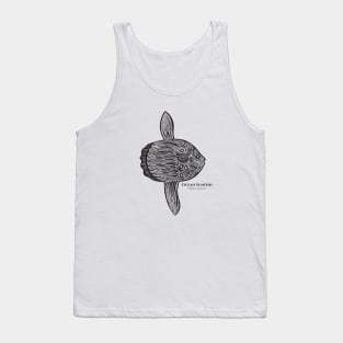 Ocean Sunfish or Mola with Common and Latin Names - on light colors Tank Top